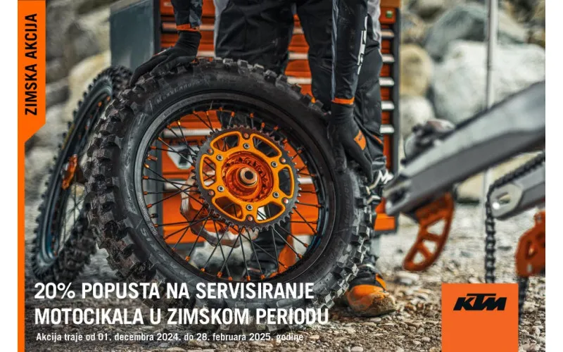 ZIMSKA SERVISNA AKCIJA ZA KTM MOTOCIKLE
