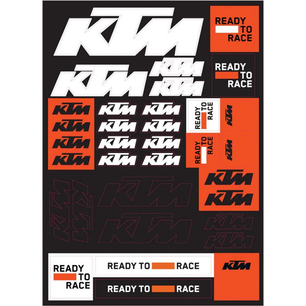 KTM CORPORATE STICKER SHEET